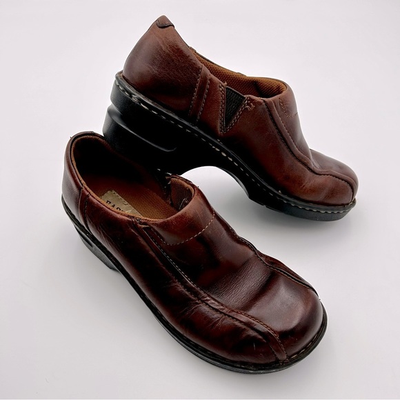 Eastland Shoes - Eastland Tracie Slip On Casual Leather Clogs Shoes Brown Size 8.5 Style 3019-02